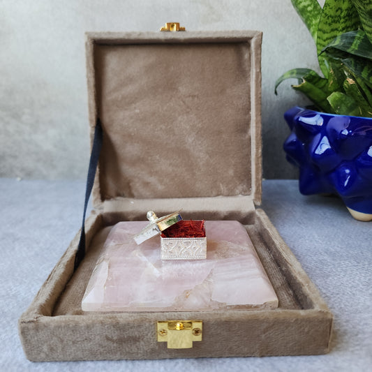 Rose Quartz Square Kesar Set