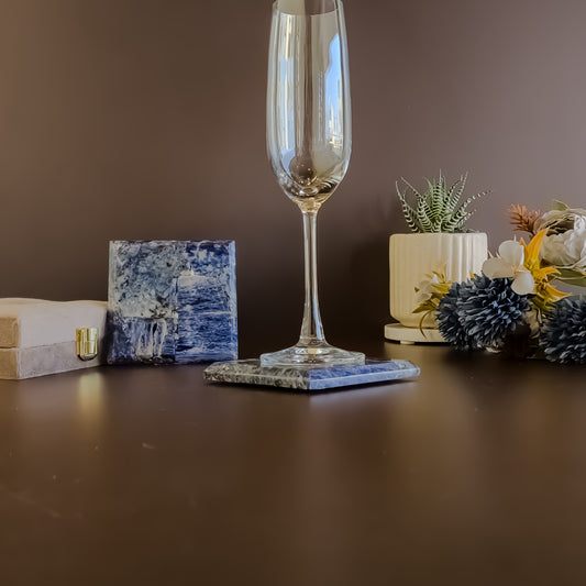 Sodalite Coaster - Square ( Set of 2 )