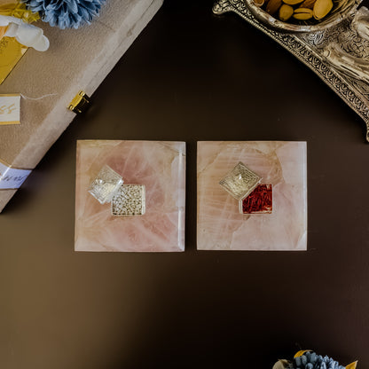 Rose Quartz Kesar Elaichi Luxe Set