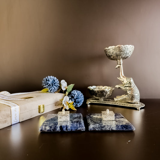 Sodalite Kesar Elaichi Luxe Set
