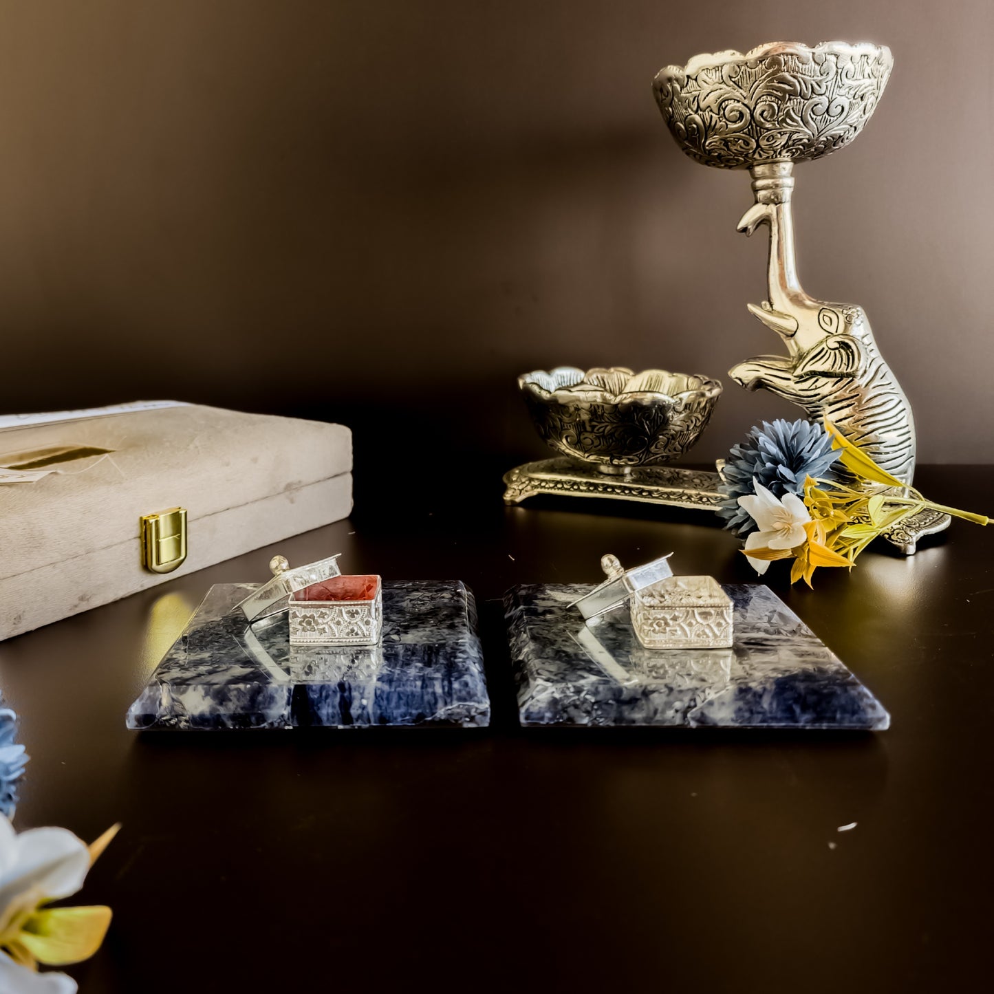 Sodalite Kesar Elaichi Luxe Set