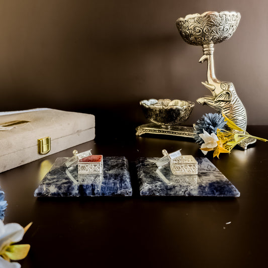 Sodalite Kesar Elaichi Luxe Set