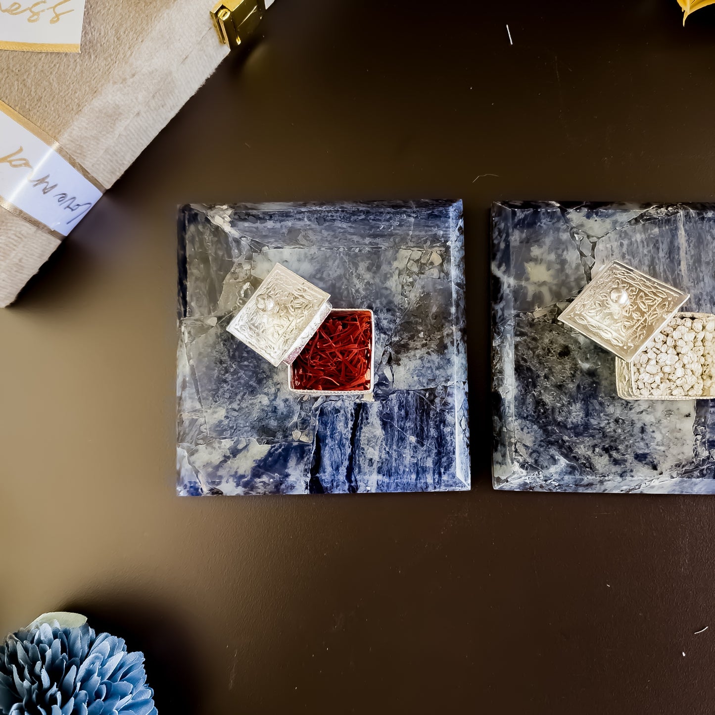 Sodalite Kesar Elaichi Luxe Set