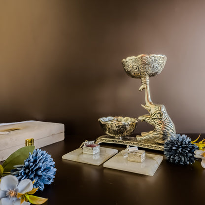 White Quartz Kesar Elaichi Luxe Set
