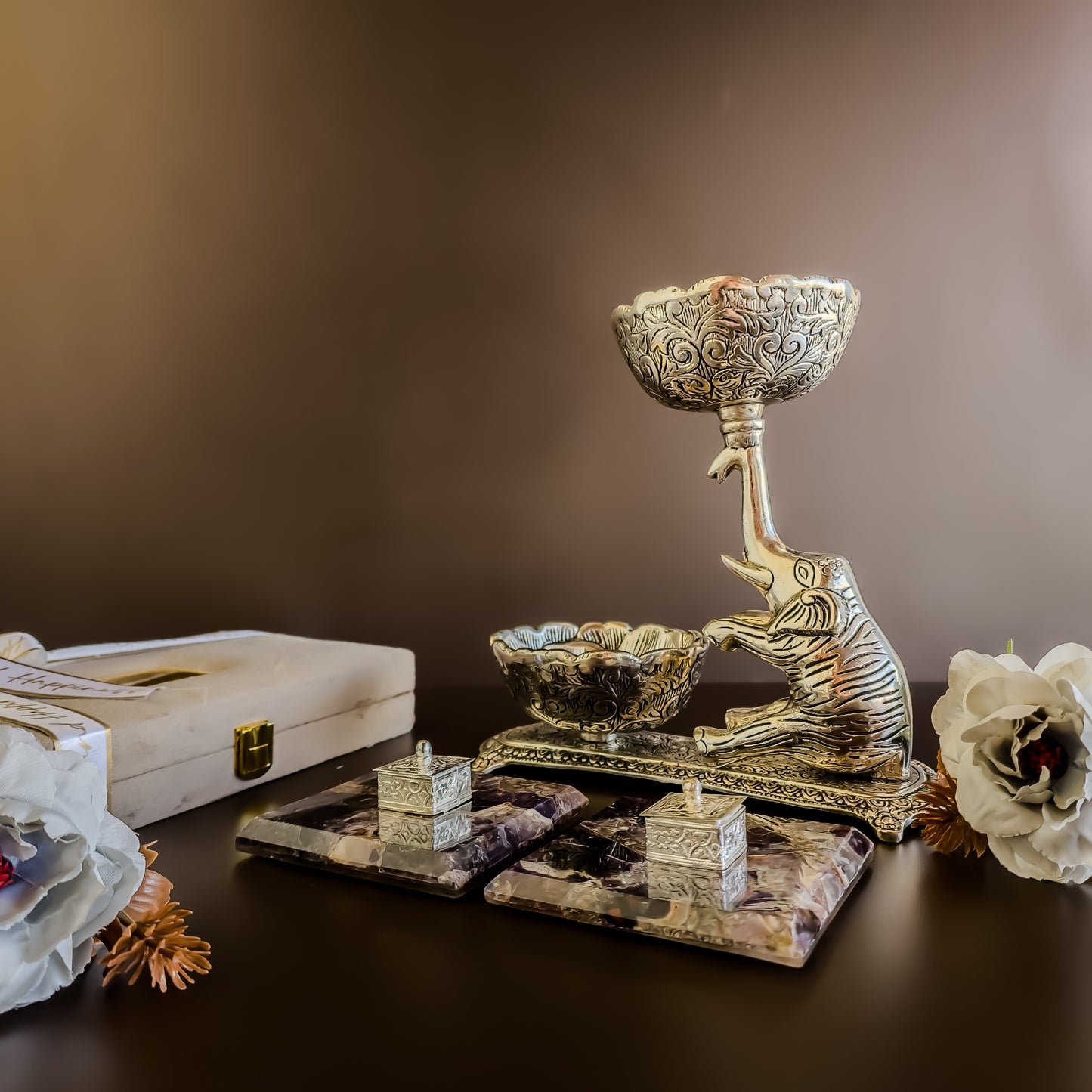 Amethyst Kesar Elaichi Luxe Set