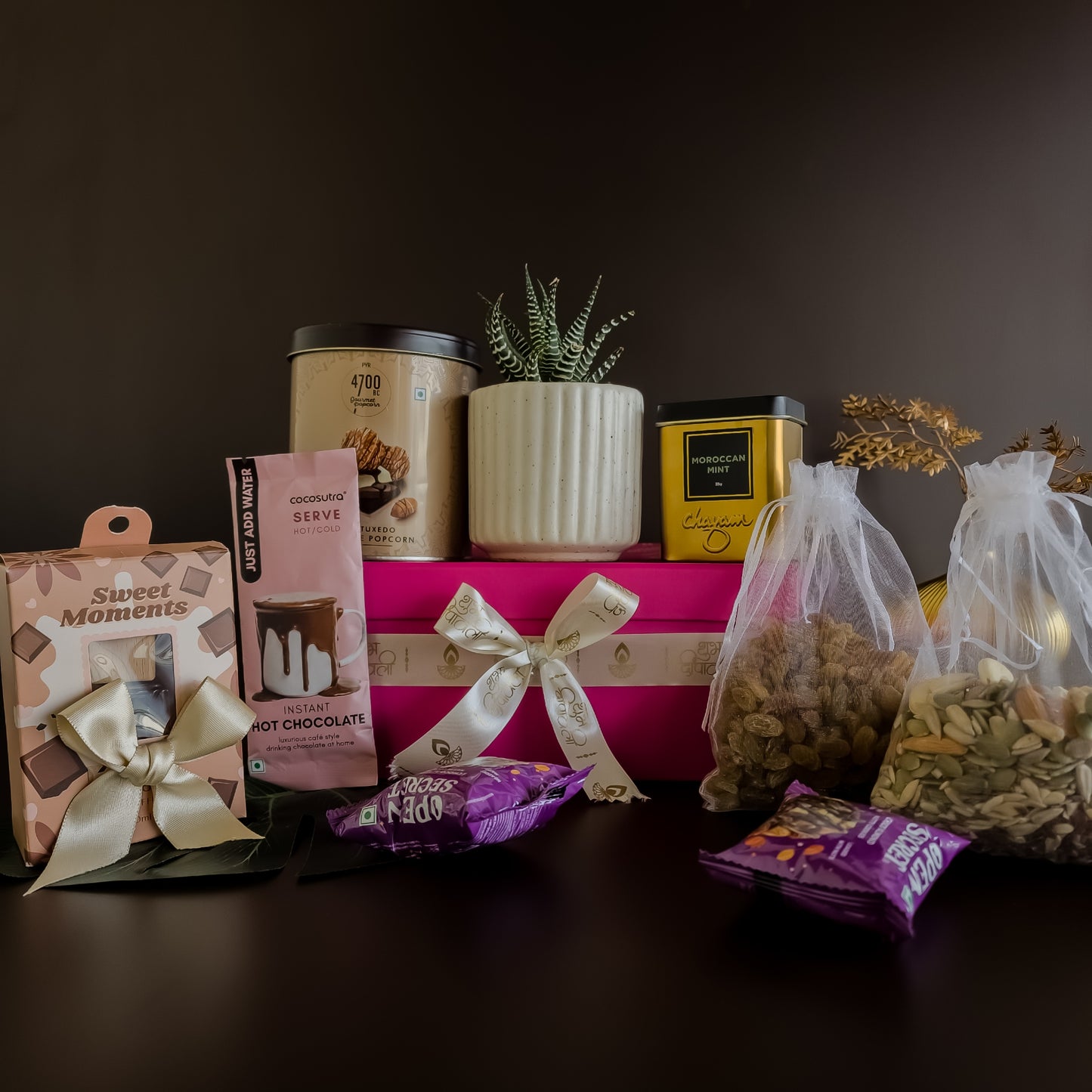 Festive Diwali greetings box styled with heritage-inspired décor – unique luxury gifting in India.