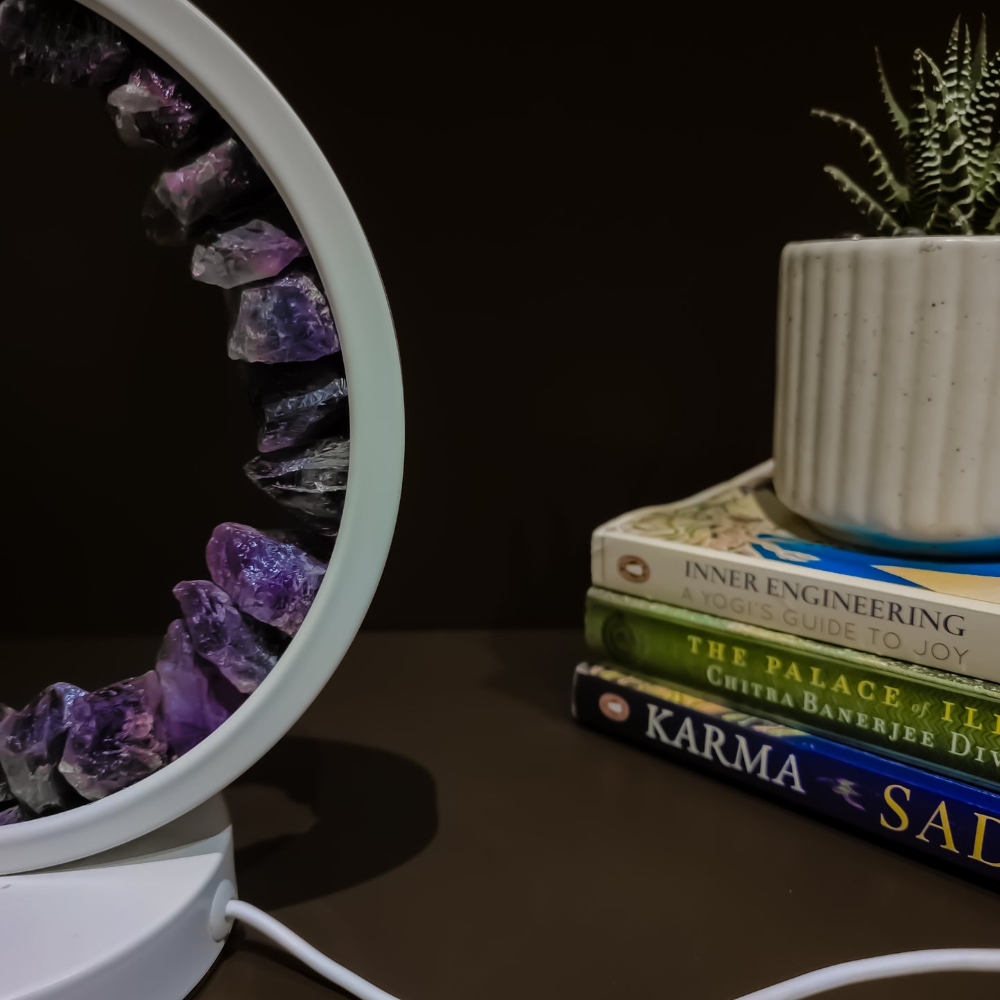 Amethyst Gemstone Crytsal Lamp