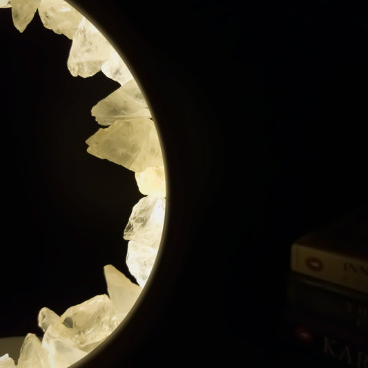 White Quartz Crystal Lamp