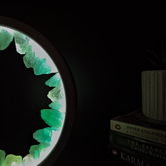 Green Aventurine Gemstone Crystal Lamp
