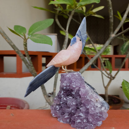 Gemstone Bird Figurine Decor