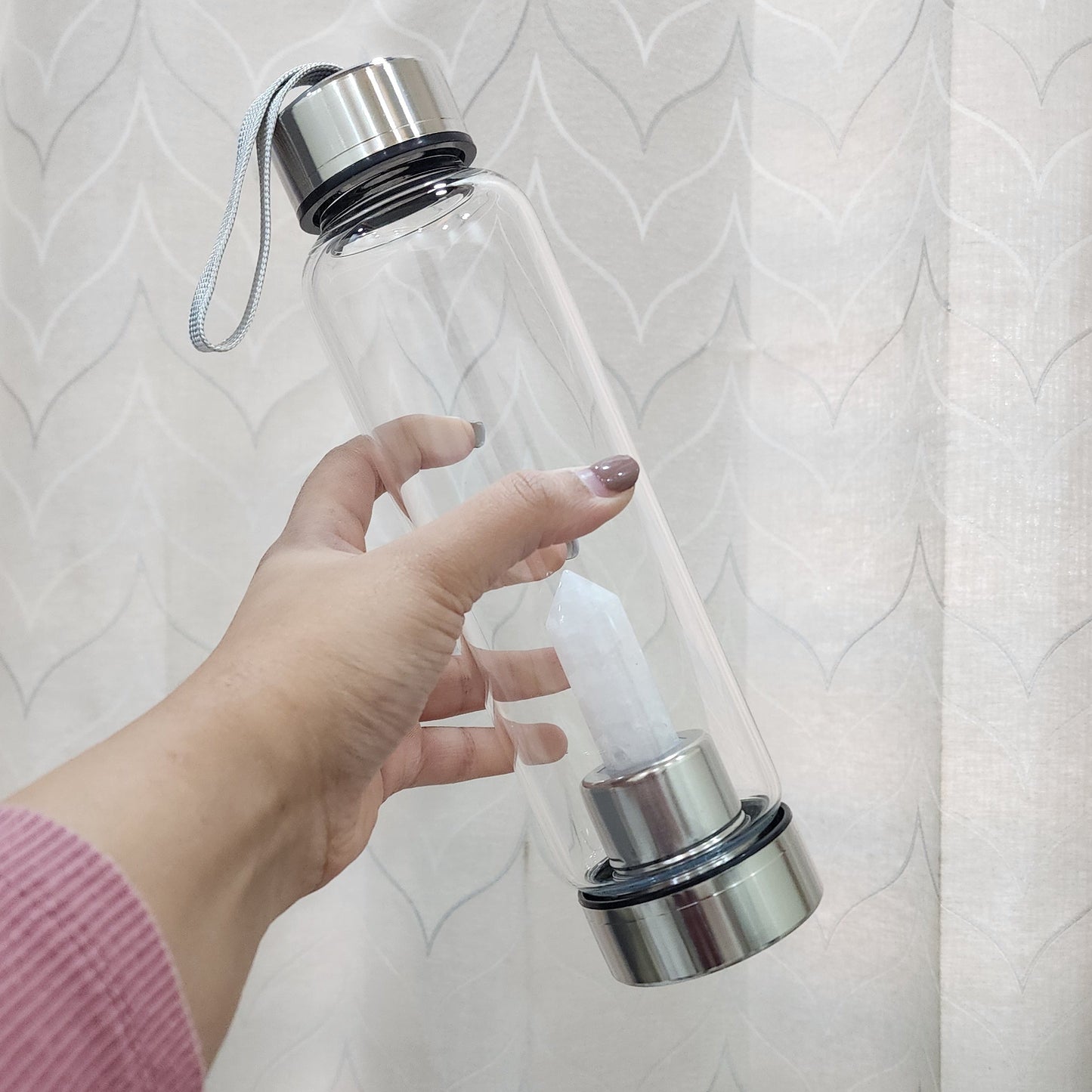 Gemstone infused water bottle