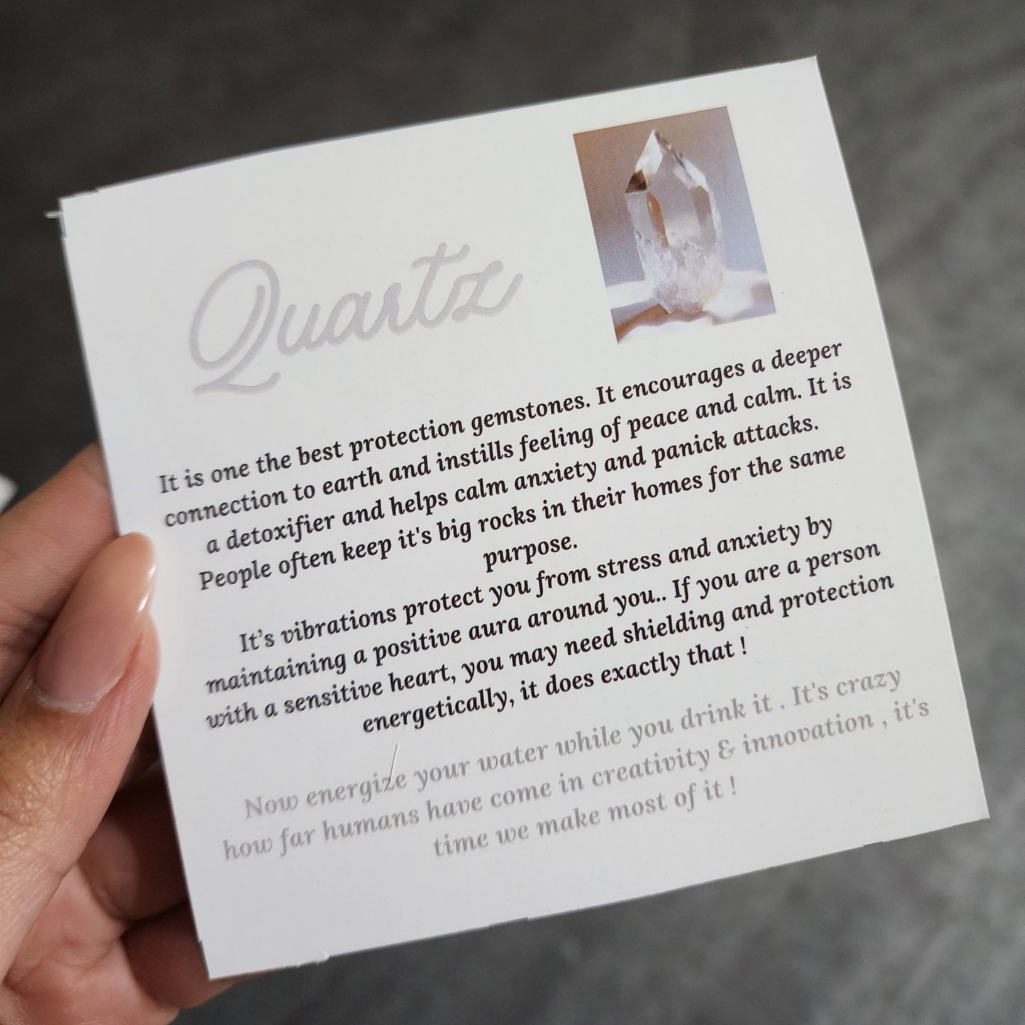 Gemstone infused water bottle