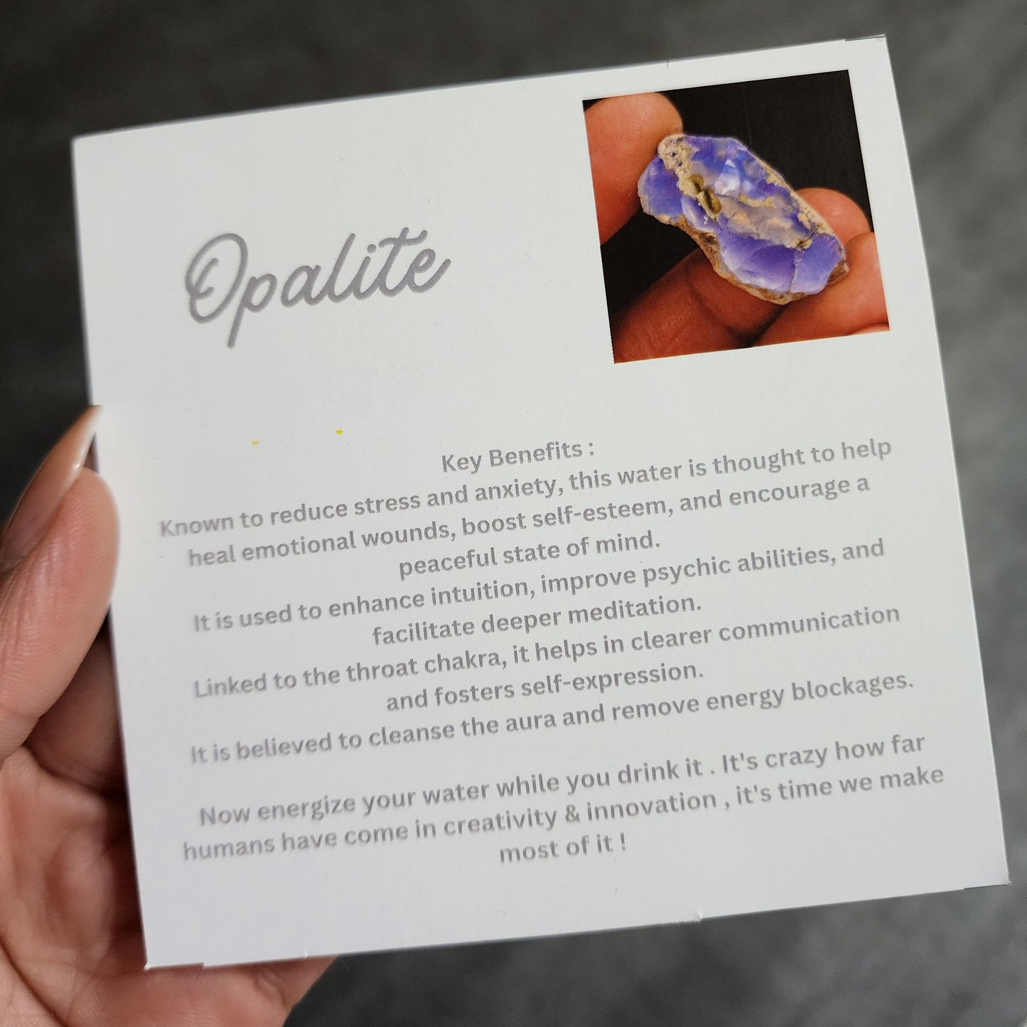 Crystal water bottle