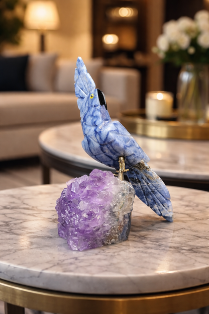 Minimal Gemstone Bird Accent for Modern Gifting