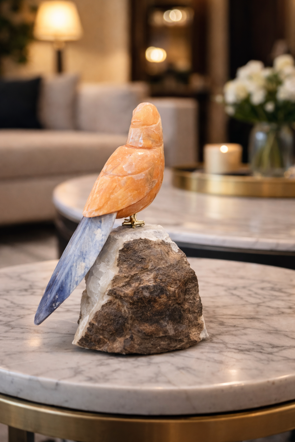 Luxury Gemstone Bird Figurine for Corporate & Client Gifting