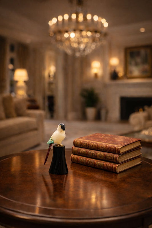 Handcrafted Gemstone Bird Figurine for Housewarming & Personal Gifts