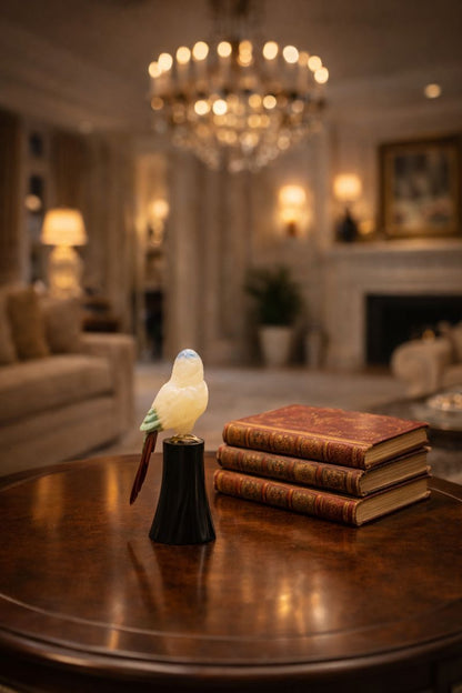 Handcrafted Gemstone Bird Figurine for Housewarming & Personal Gifts