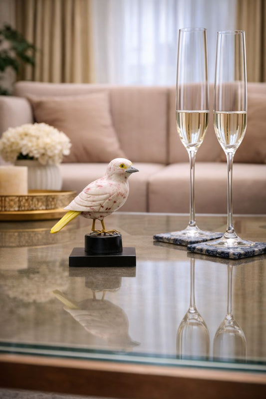 Premium Handcrafted Gemstone Bird Showpiece for Elegant Homes