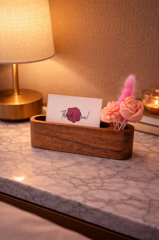 Personalised Name Initial Marble Décor Candle Bouquet Gift Set