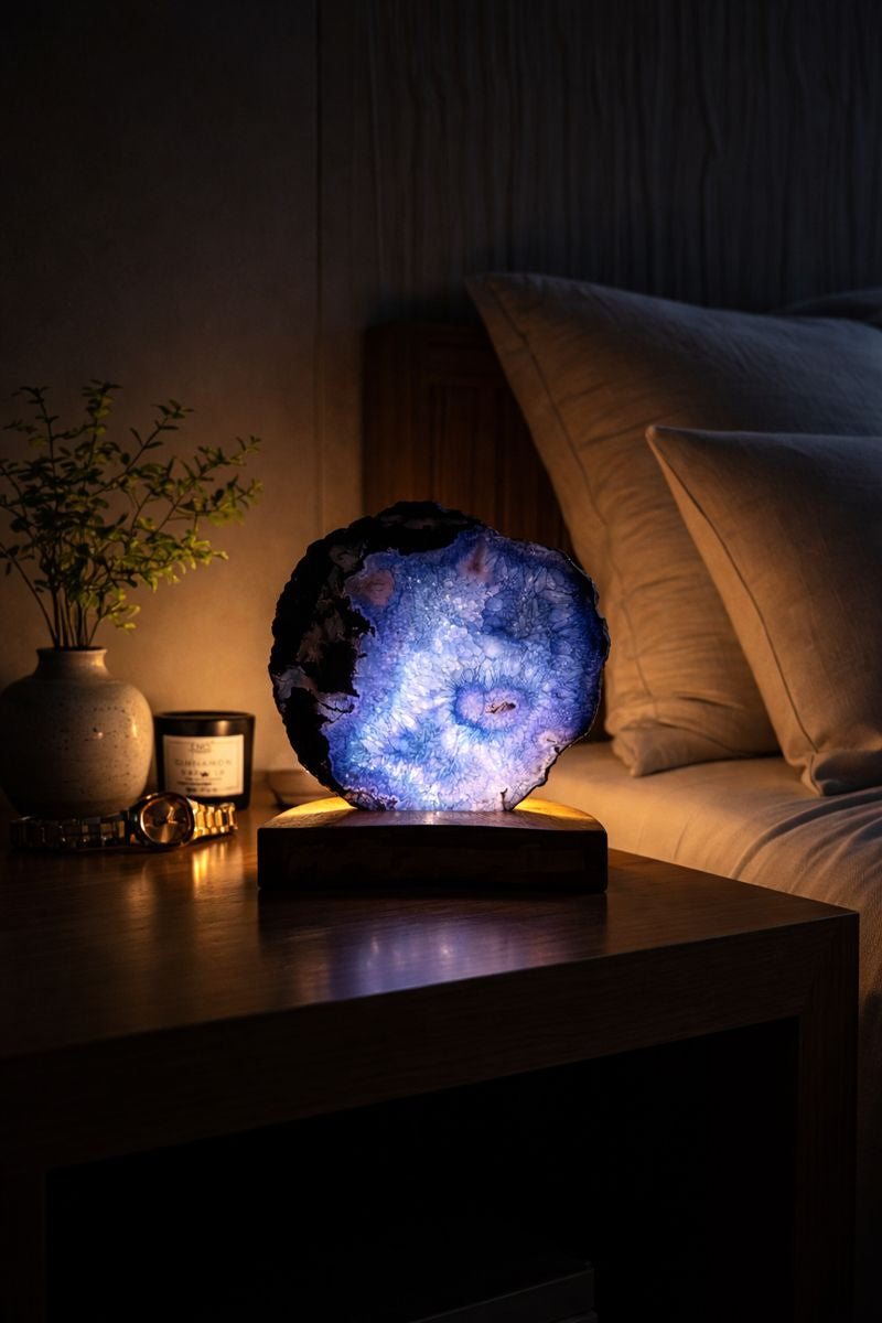 Handcrafted Gemstone Lamp for Anniversary & Personal Gifts