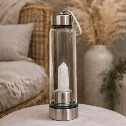 Gemstone infused water bottle