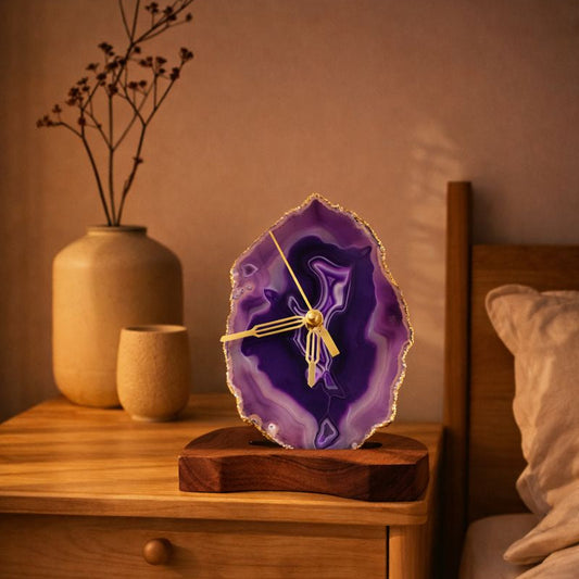 Premium Gemstone Table Clock – Elegant Wedding & Home Gift