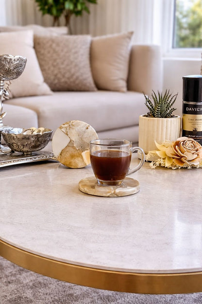 Premium Gemstone Coaster Set for Luxury Home & Table Gifting