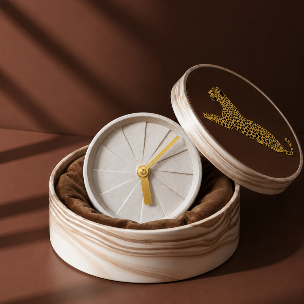 Premium Concrete Desk Clock | Modern Corporate Desk Clock | Luxury Corporate Diwali Gift India