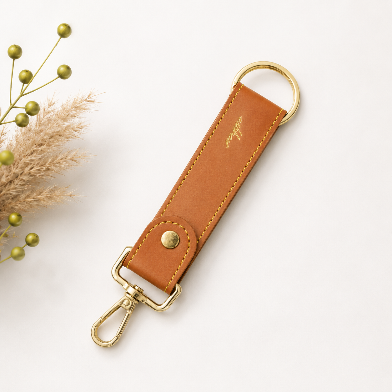 Leather Keyring | Customised Corporate Key Holder | Premium Employee & Client Gift
